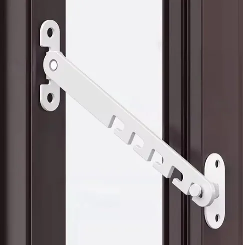 Raamuitzetter-Deurvastzetter 16cm-met Bevestigingsmateriaal- Windhaak-Raamvastzetter- Windhaak voor kunststof kozijn en houten kozijnen-Kierstandhouder deur raam