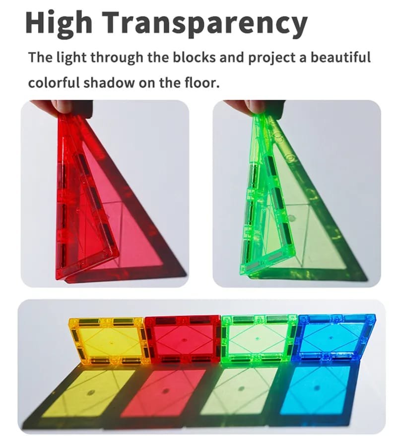 Magnetisch speelgoed -Magnetic Tiles-Magnetic tyles-Bouwspeelgoed-Magneten Speelgoed-Educatief Speelgoed-Montessori Speelgoed-Magnetische Tegels-Jongens en Meisjes 103 delig - Afbeelding 10