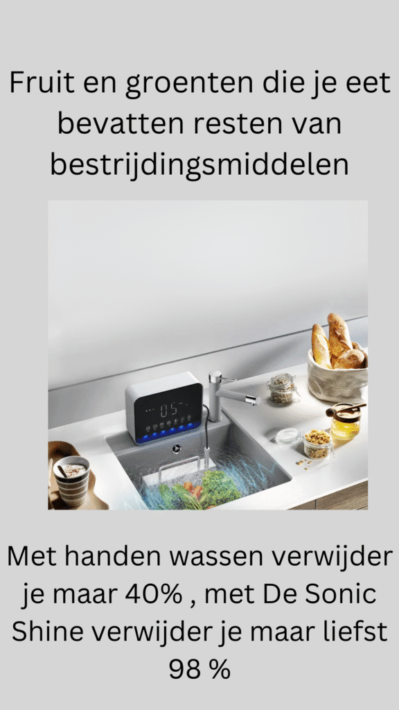 groenten en fruit schoonmaken met ultrasoonreiniger