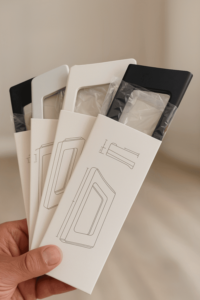 Glazenschuifdeur handvat kleuren